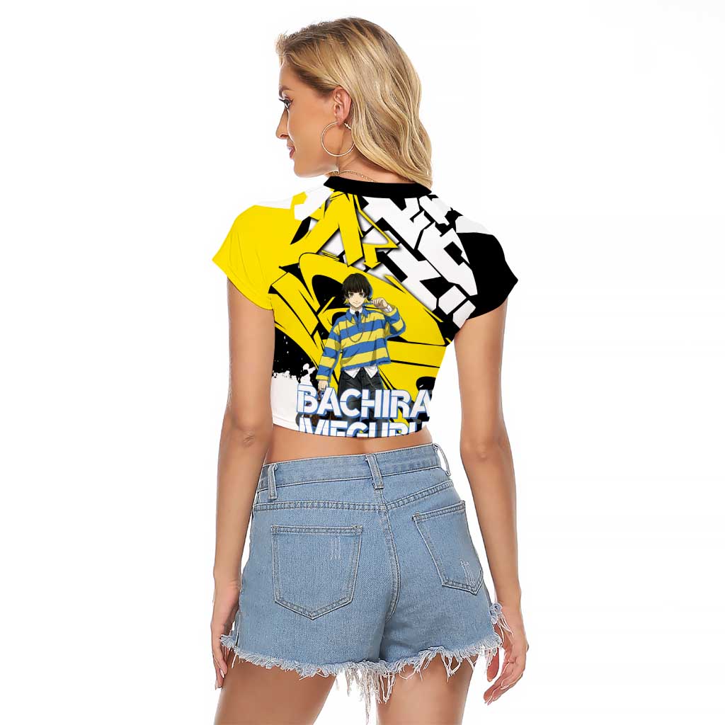 Bachira Meguru Blue Lock Raglan Cropped T Shirt Graffiti Street Anime Style