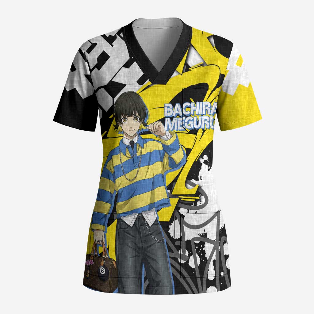 Bachira Meguru Blue Lock Scrub Top Graffiti Street Anime Style