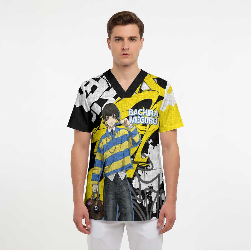 Bachira Meguru Blue Lock Scrub Top Graffiti Street Anime Style