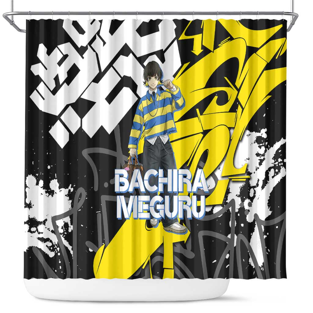 Bachira Meguru Blue Lock Shower Curtain Graffiti Street Anime Style