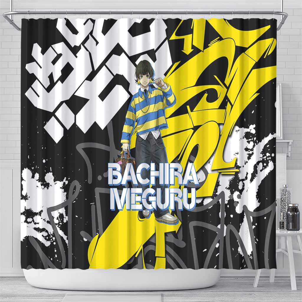 Bachira Meguru Blue Lock Shower Curtain Graffiti Street Anime Style