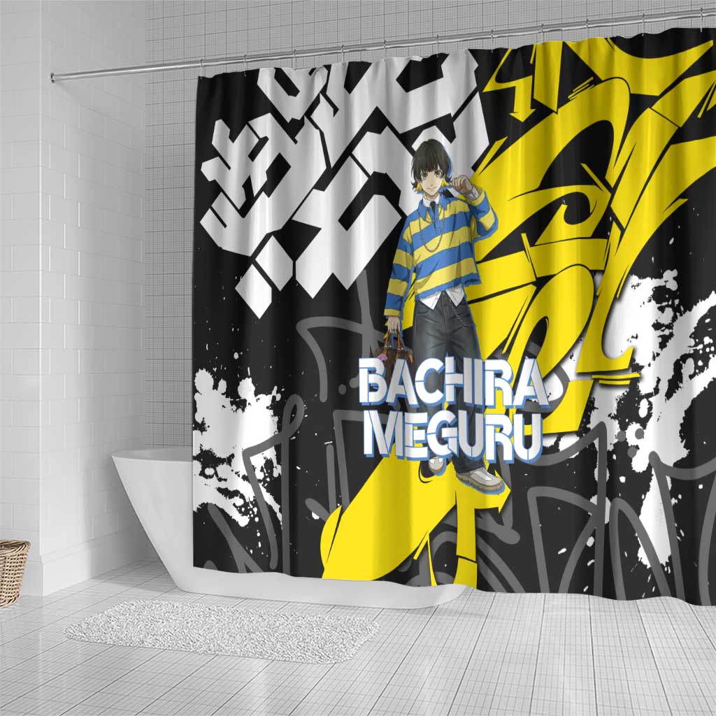 Bachira Meguru Blue Lock Shower Curtain Graffiti Street Anime Style