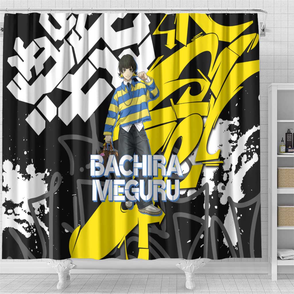 Bachira Meguru Blue Lock Shower Curtain Graffiti Street Anime Style