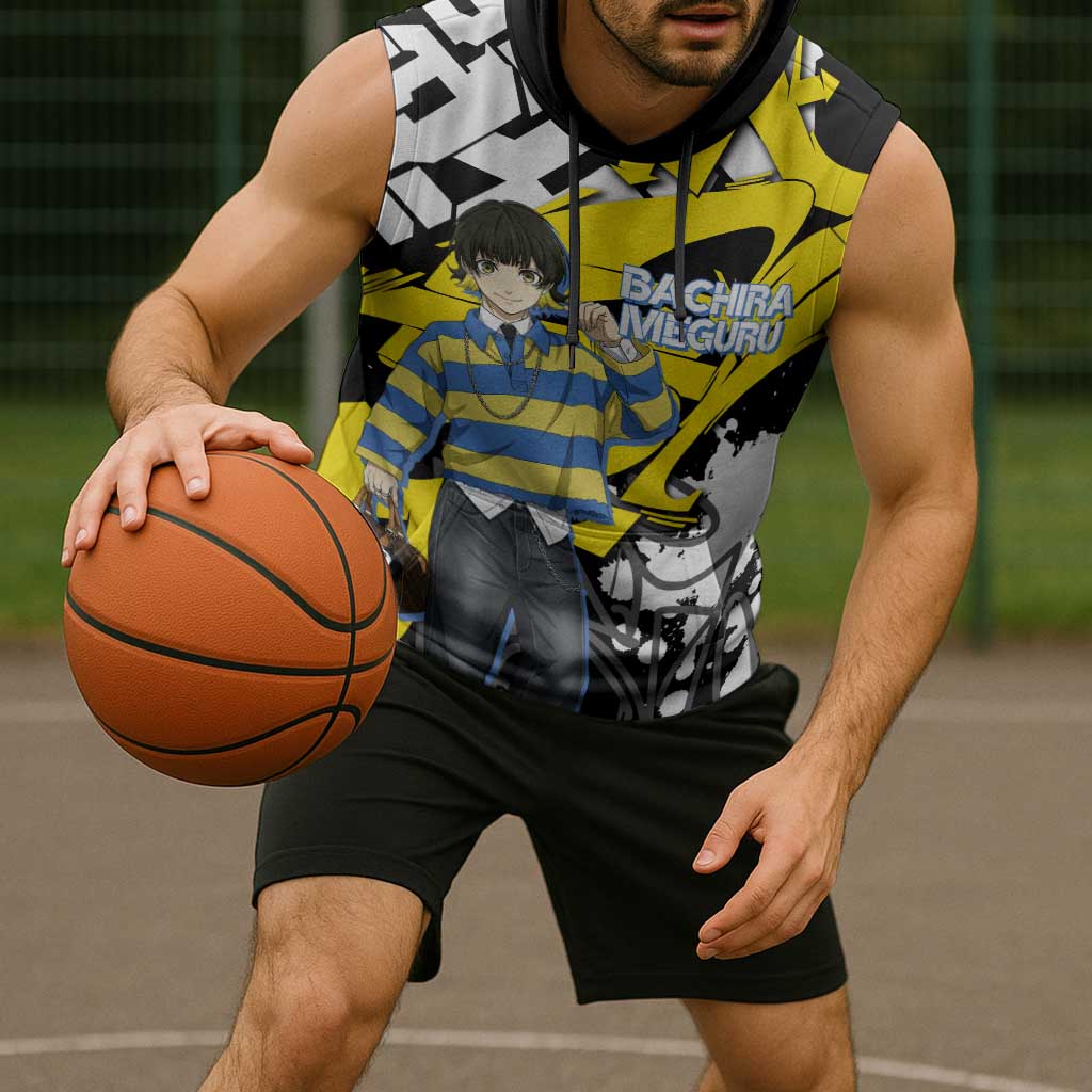 Bachira Meguru Blue Lock Sleeveless Hoodie Graffiti Street Anime Style