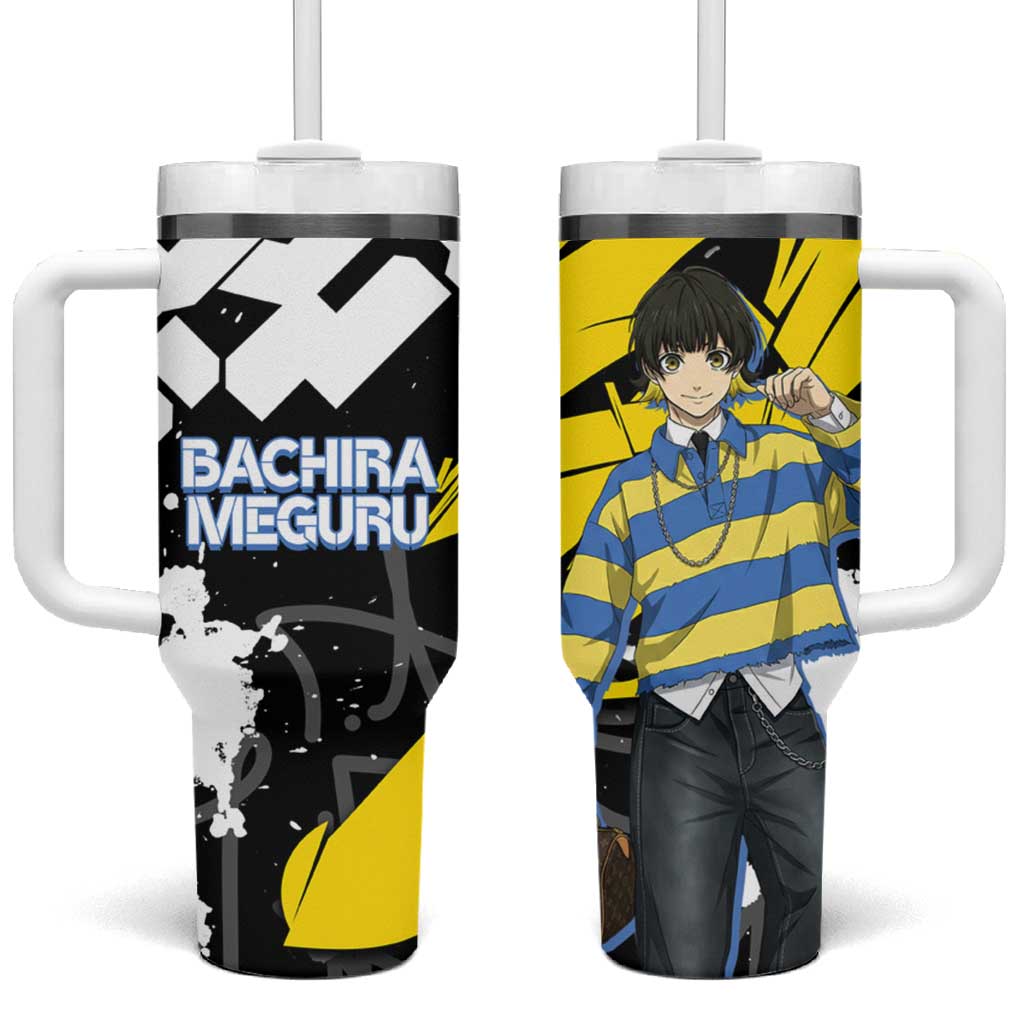 Bachira Meguru Blue Lock Tumbler With Handle Graffiti Street Anime Style