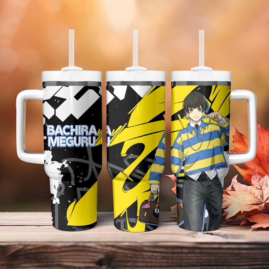 Bachira Meguru Blue Lock Tumbler With Handle Graffiti Street Anime Style