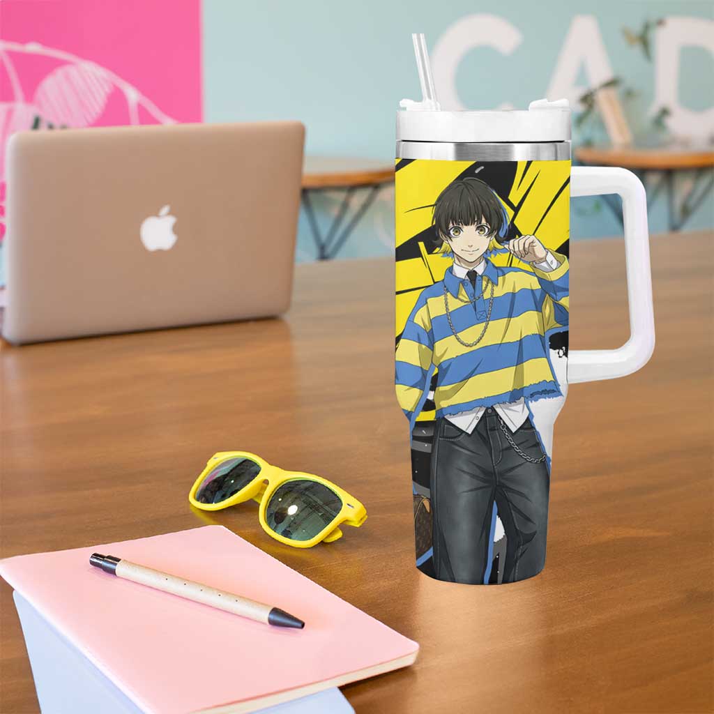 Bachira Meguru Blue Lock Tumbler With Handle Graffiti Street Anime Style