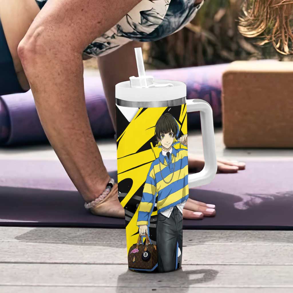 Bachira Meguru Blue Lock Tumbler With Handle Graffiti Street Anime Style