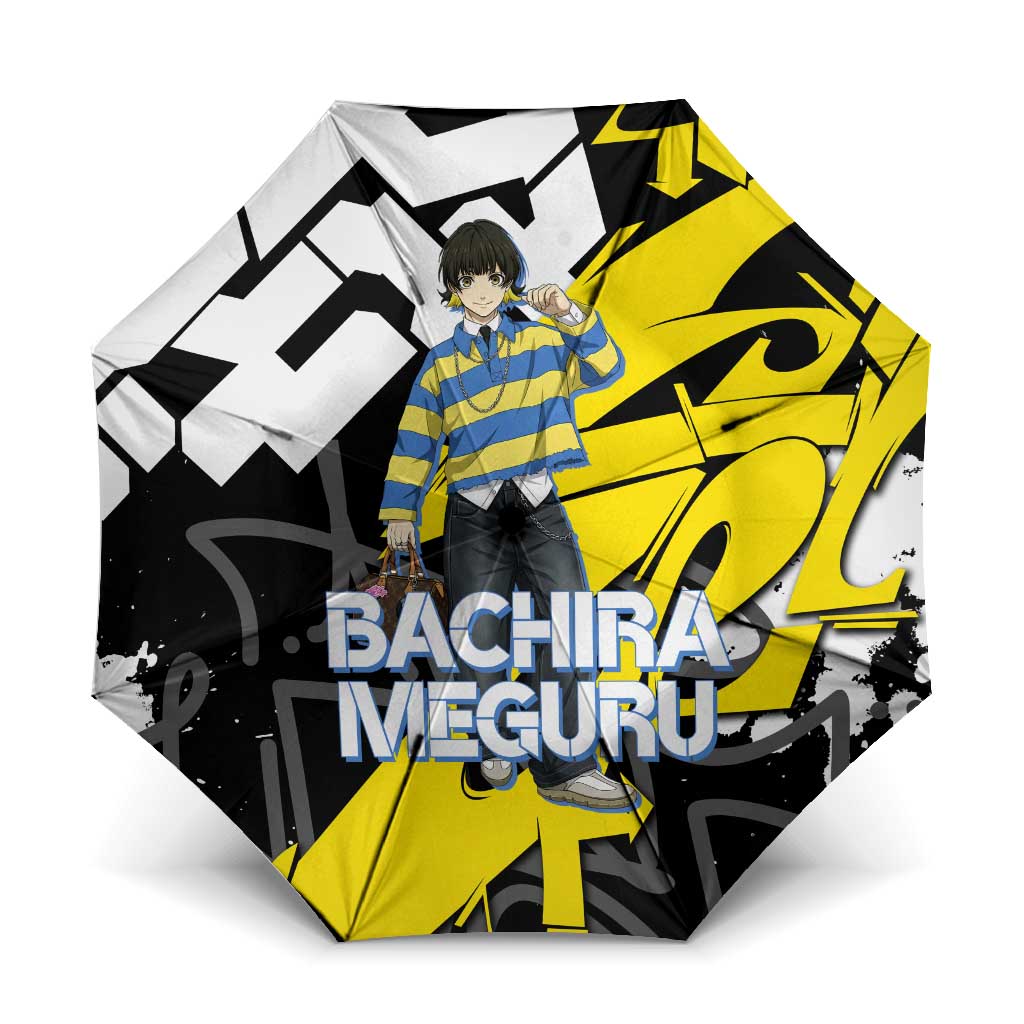 Bachira Meguru Blue Lock Umbrella Graffiti Street Anime Style