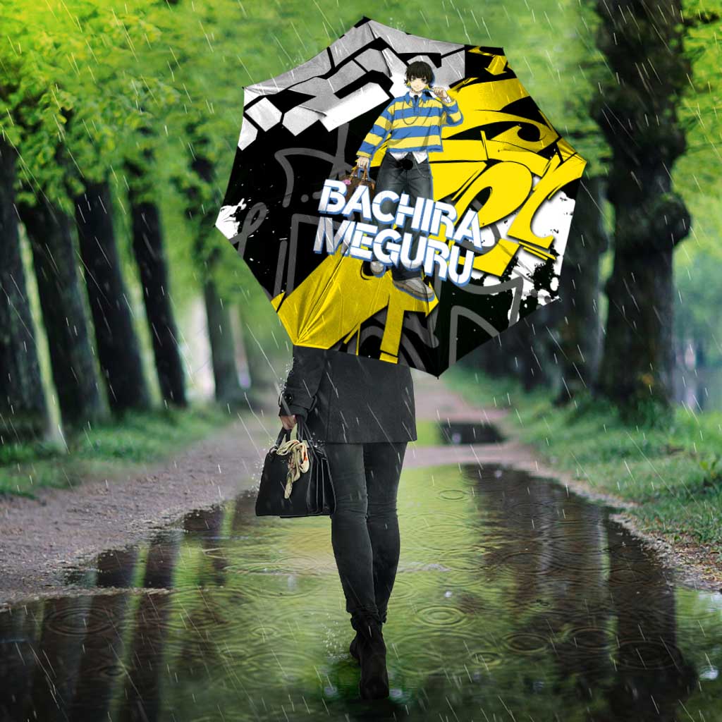 Bachira Meguru Blue Lock Umbrella Graffiti Street Anime Style