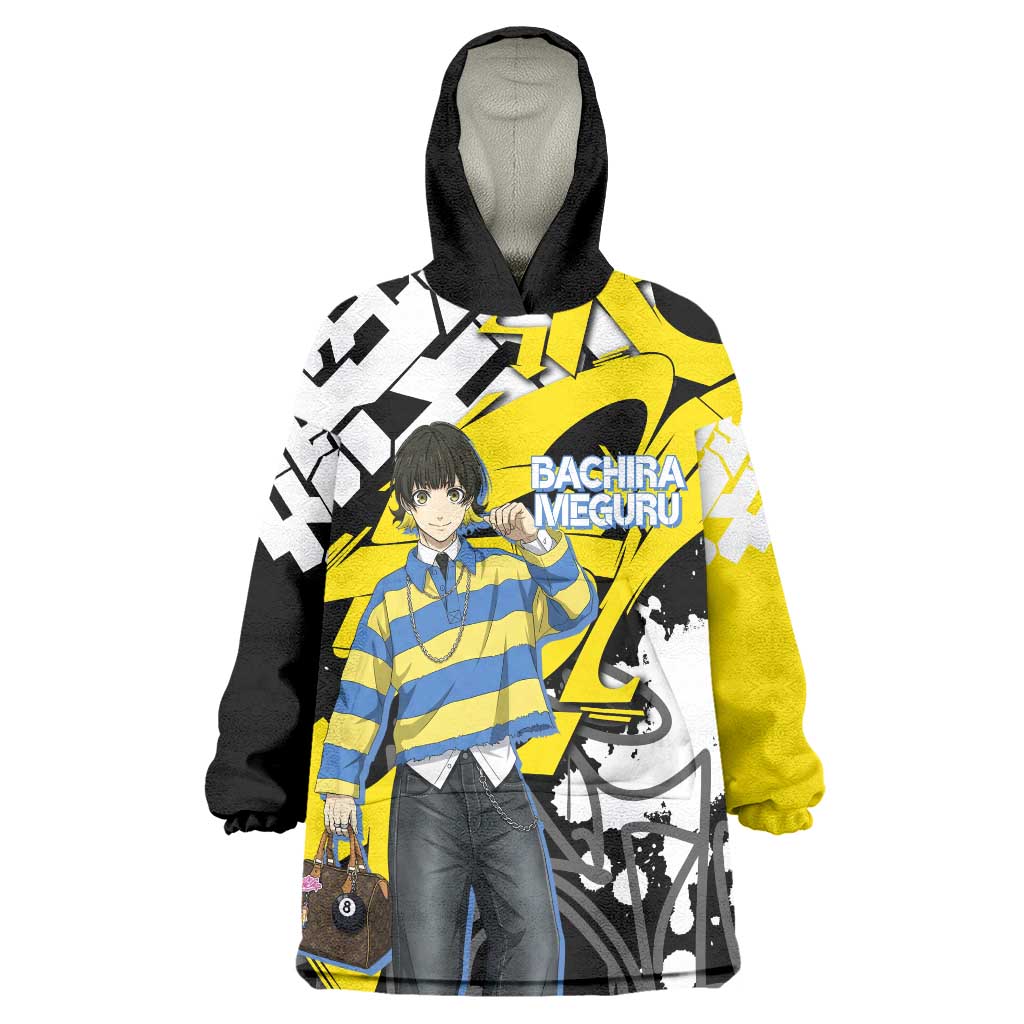 Bachira Meguru Blue Lock Wearable Blanket Hoodie Graffiti Street Anime Style