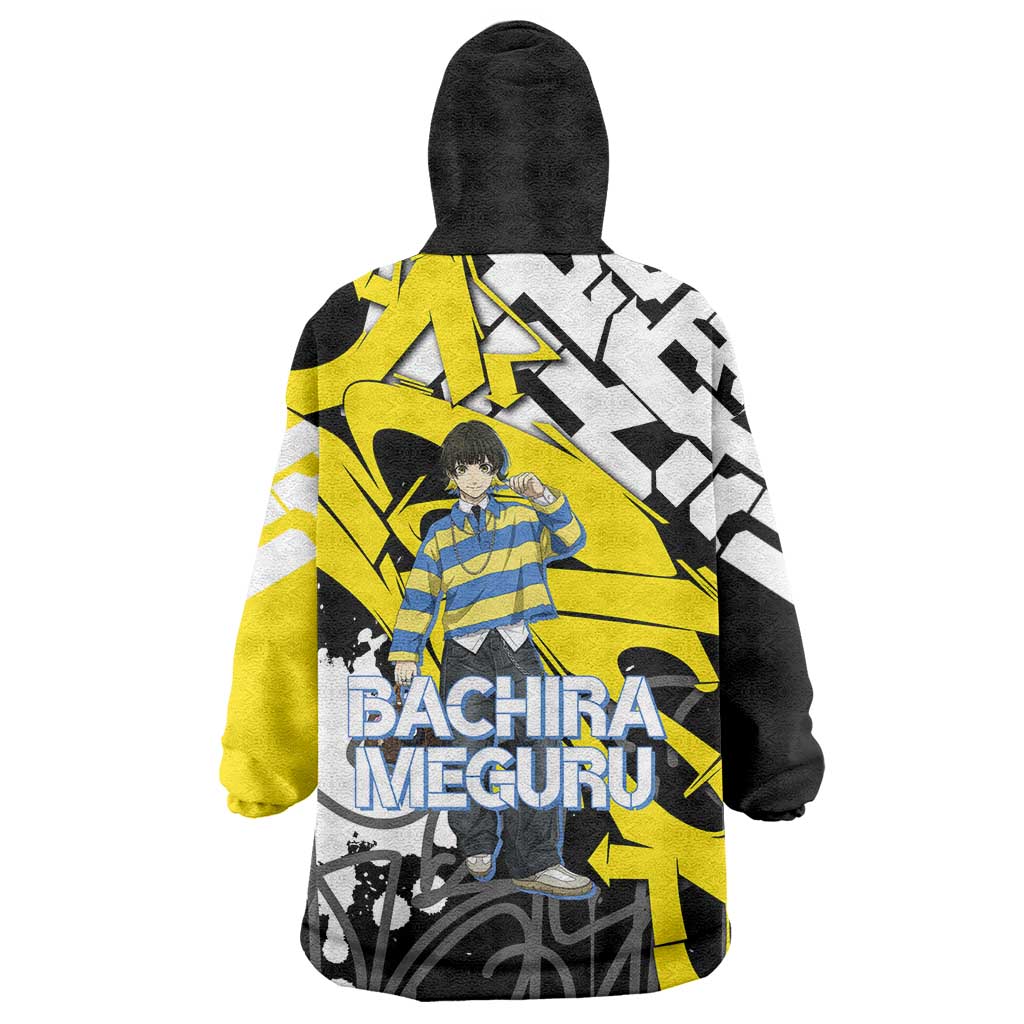 Bachira Meguru Blue Lock Wearable Blanket Hoodie Graffiti Street Anime Style