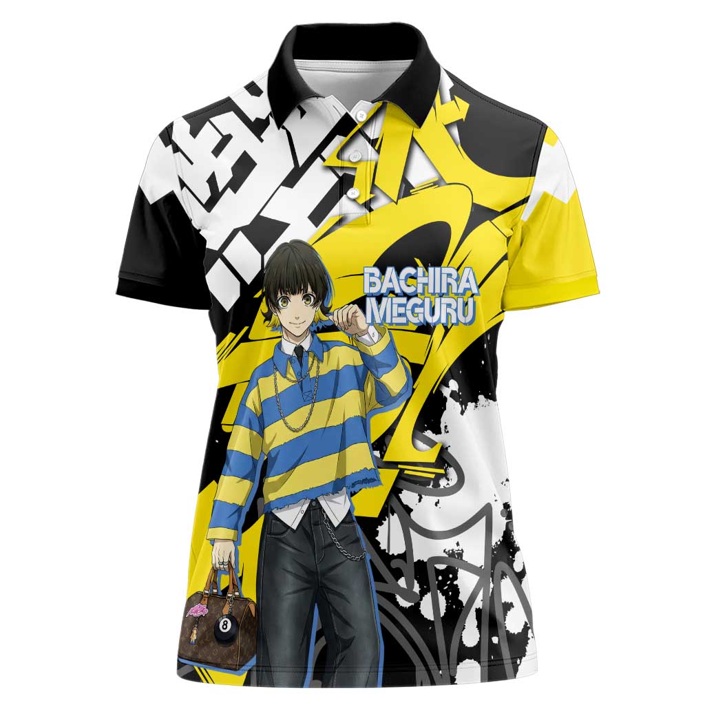 Bachira Meguru Blue Lock Women Polo Shirt Graffiti Street Anime Style