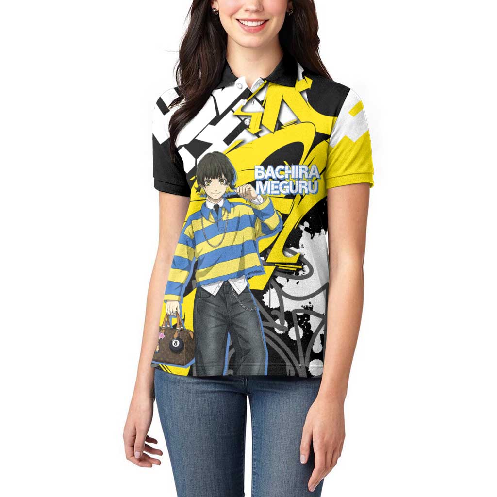 Bachira Meguru Blue Lock Women Polo Shirt Graffiti Street Anime Style