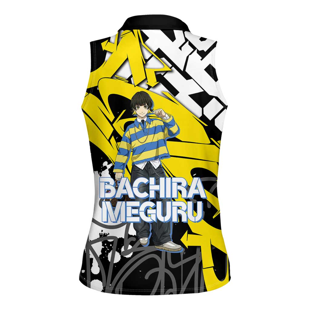 Bachira Meguru Blue Lock Women Sleeveless Polo Shirt Graffiti Street Anime Style