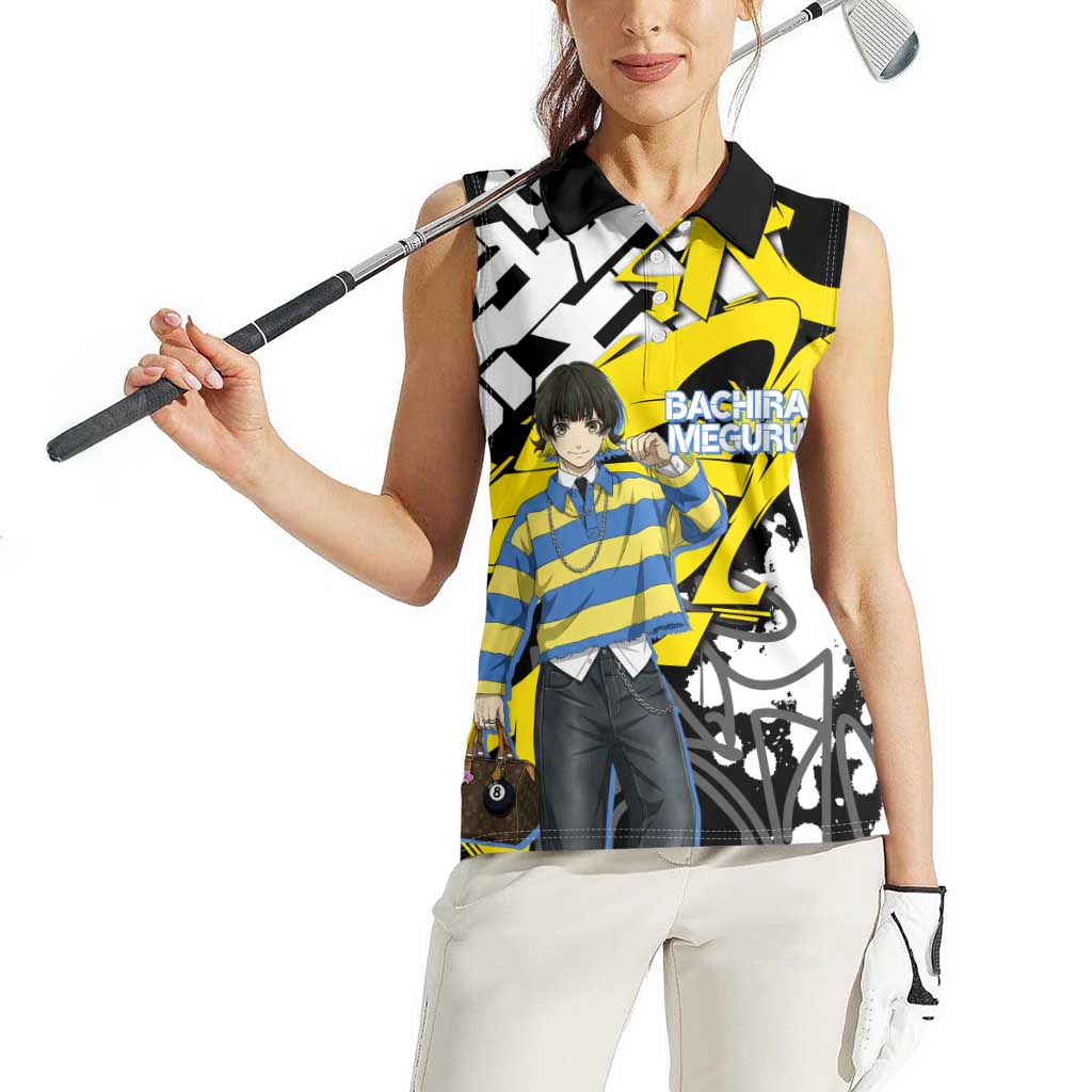 Bachira Meguru Blue Lock Women Sleeveless Polo Shirt Graffiti Street Anime Style