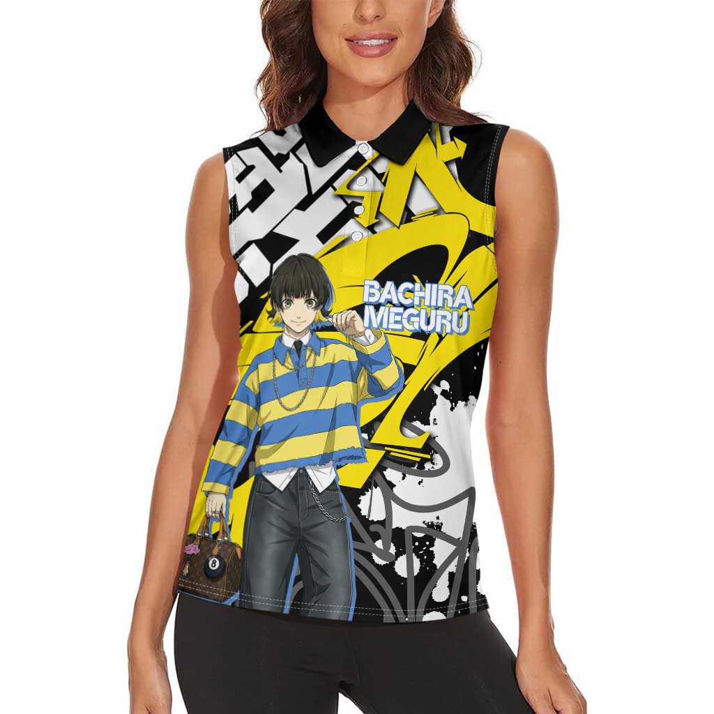 Bachira Meguru Blue Lock Women Sleeveless Polo Shirt Graffiti Street Anime Style