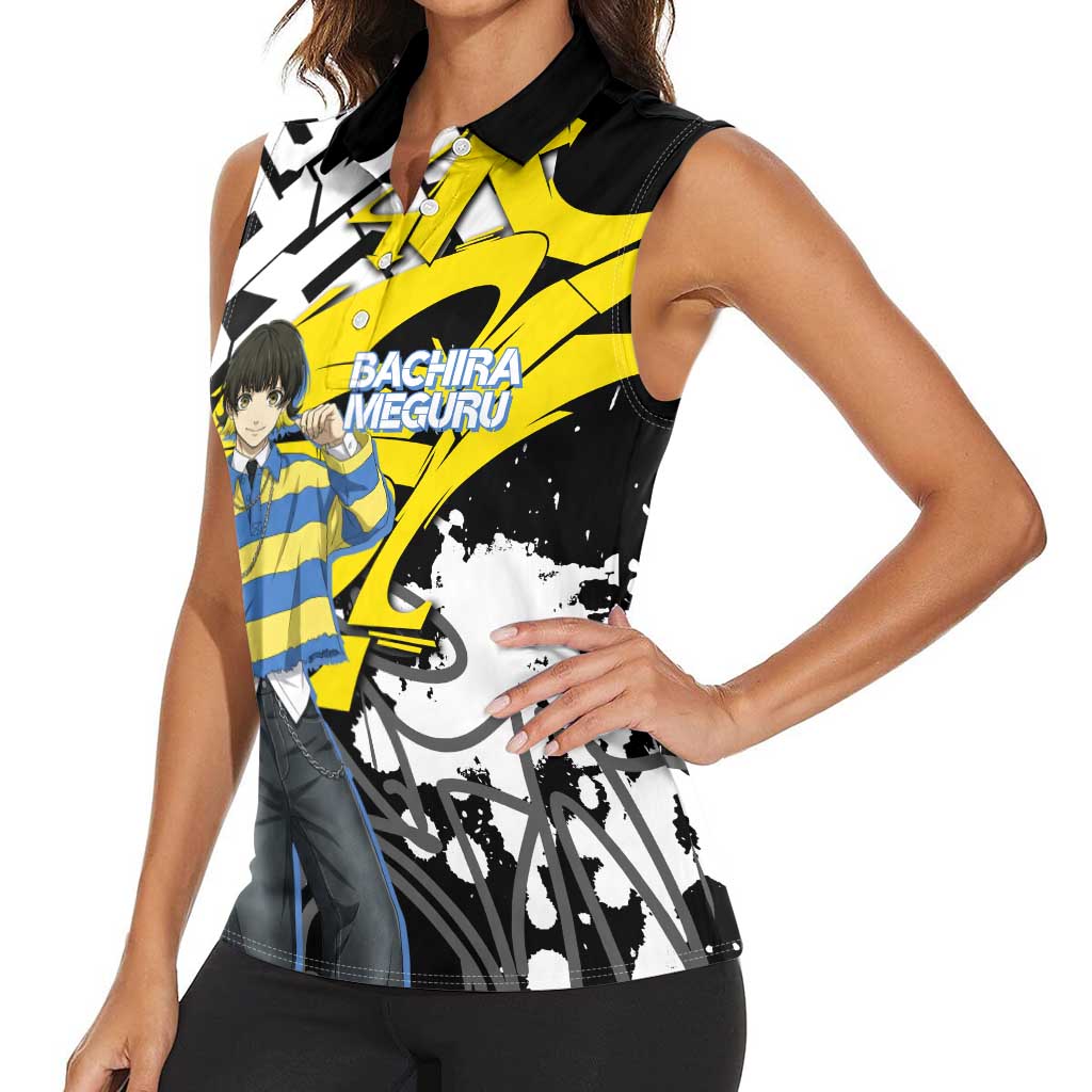 Bachira Meguru Blue Lock Women Sleeveless Polo Shirt Graffiti Street Anime Style