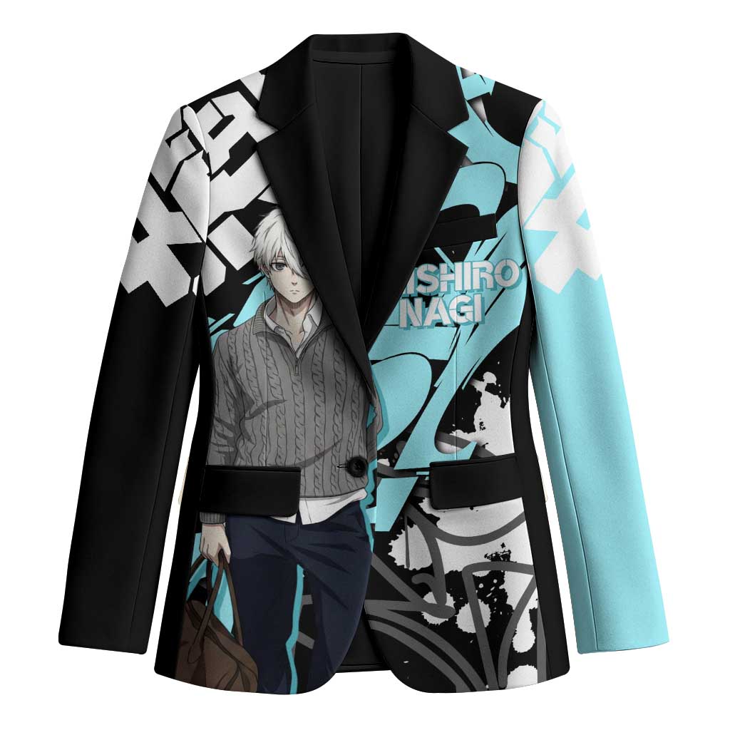 Seishiro Nagi Blue Lock Blazer Light Blue Graffiti Anime Style