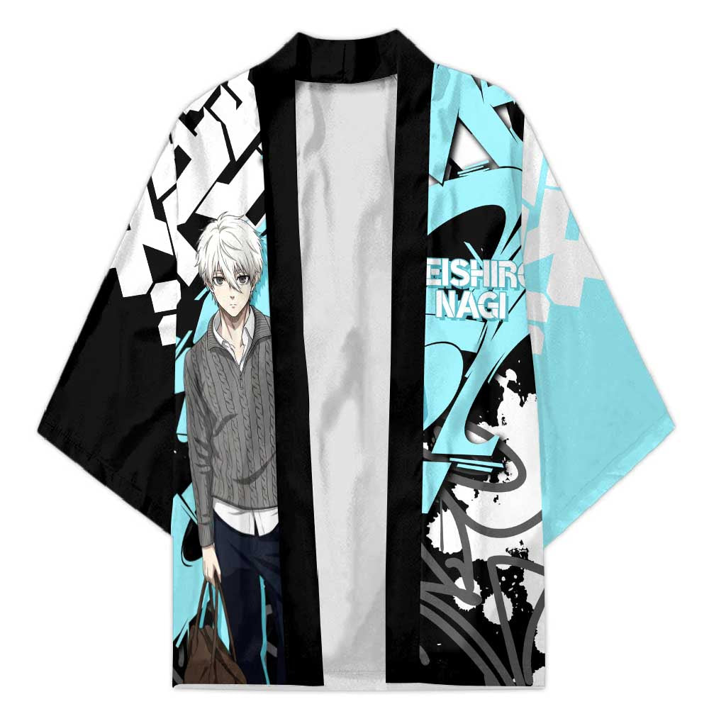 Seishiro Nagi Blue Lock Kimono Light Blue Graffiti Anime Style