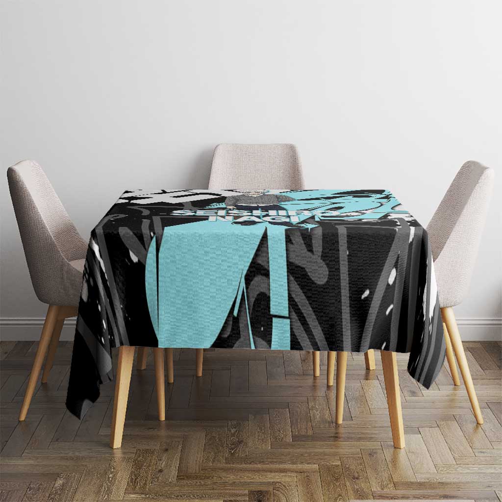 Seishiro Nagi Blue Lock Tablecloth Light Blue Graffiti Anime Style