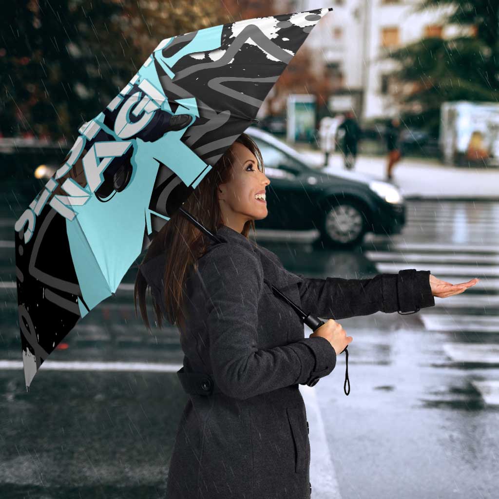 Seishiro Nagi Blue Lock Umbrella Light Blue Graffiti Anime Style