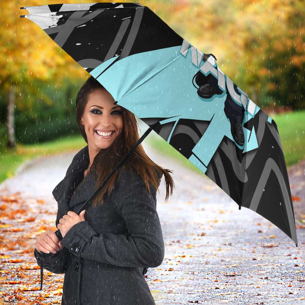 Seishiro Nagi Blue Lock Umbrella Light Blue Graffiti Anime Style