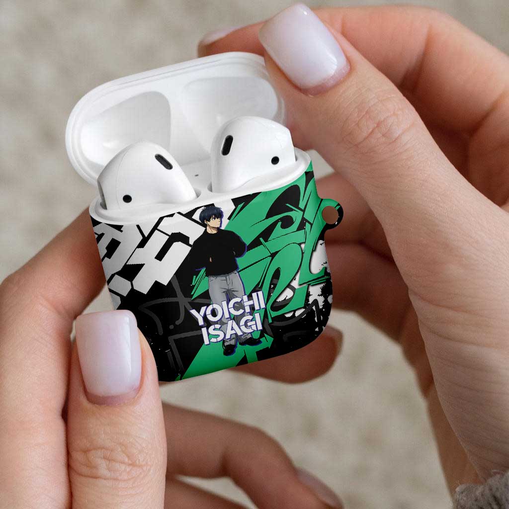 Yoichi Isagi Blue Lock AirPods Case Green Graffiti Anime Aesthetic