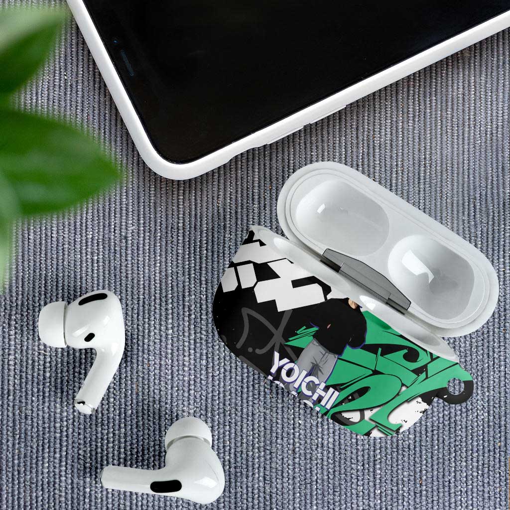 Yoichi Isagi Blue Lock AirPods Case Green Graffiti Anime Aesthetic