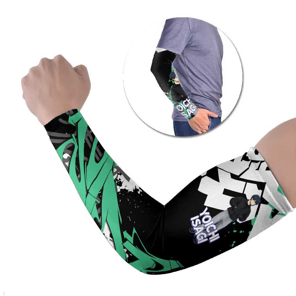 Yoichi Isagi Blue Lock Arm Sleeves Green Graffiti Anime Aesthetic