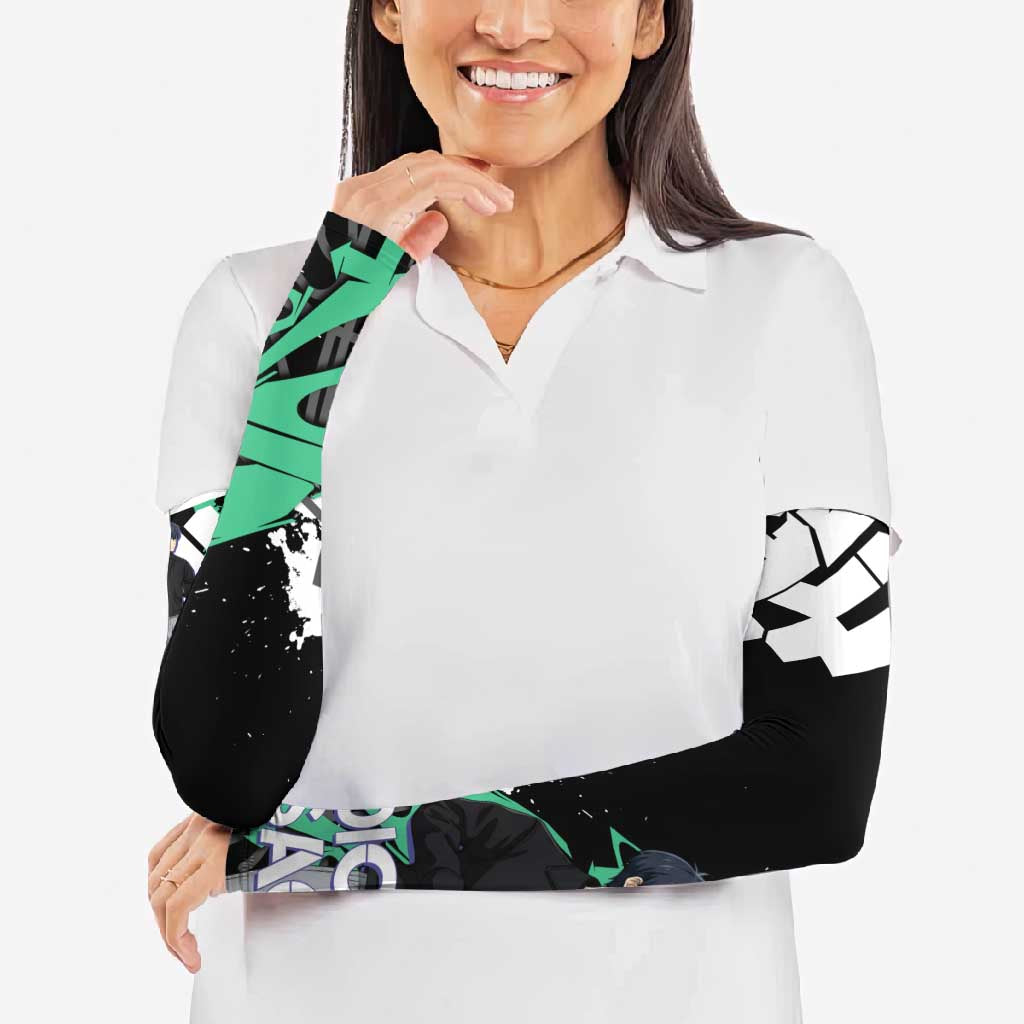 Yoichi Isagi Blue Lock Arm Sleeves Green Graffiti Anime Aesthetic