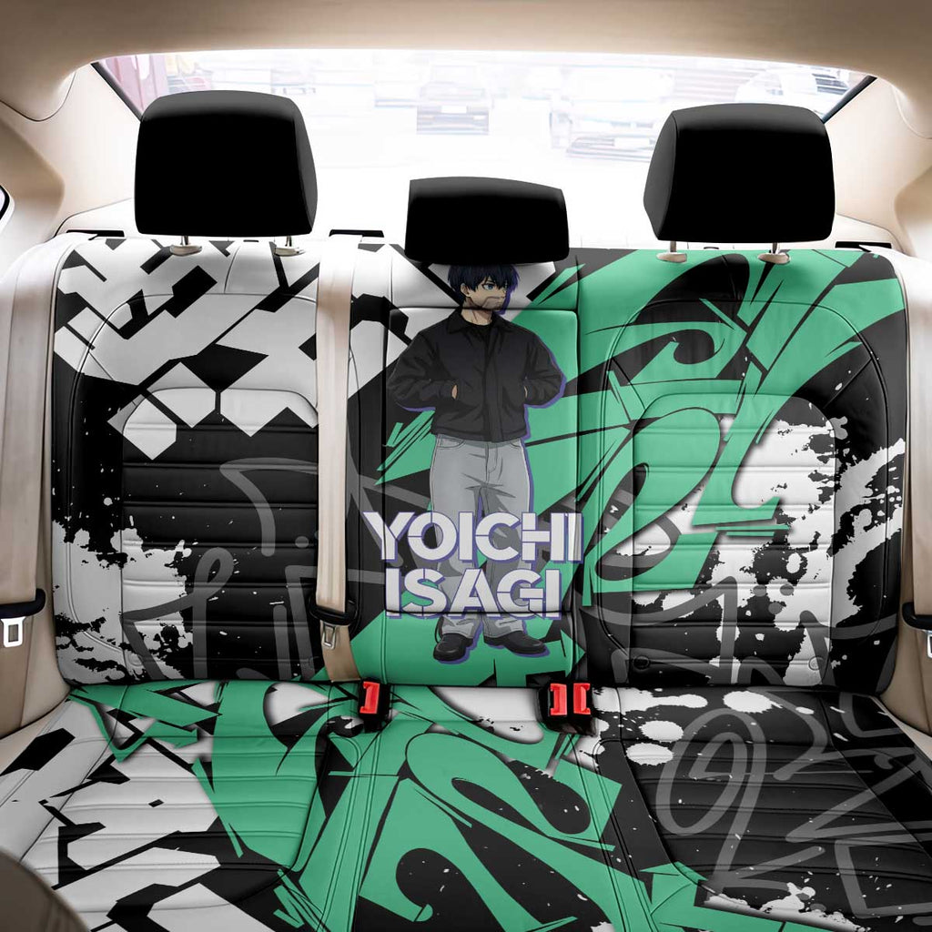 Yoichi Isagi Blue Lock Back Car Seat Cover Green Graffiti Anime Aesthetic