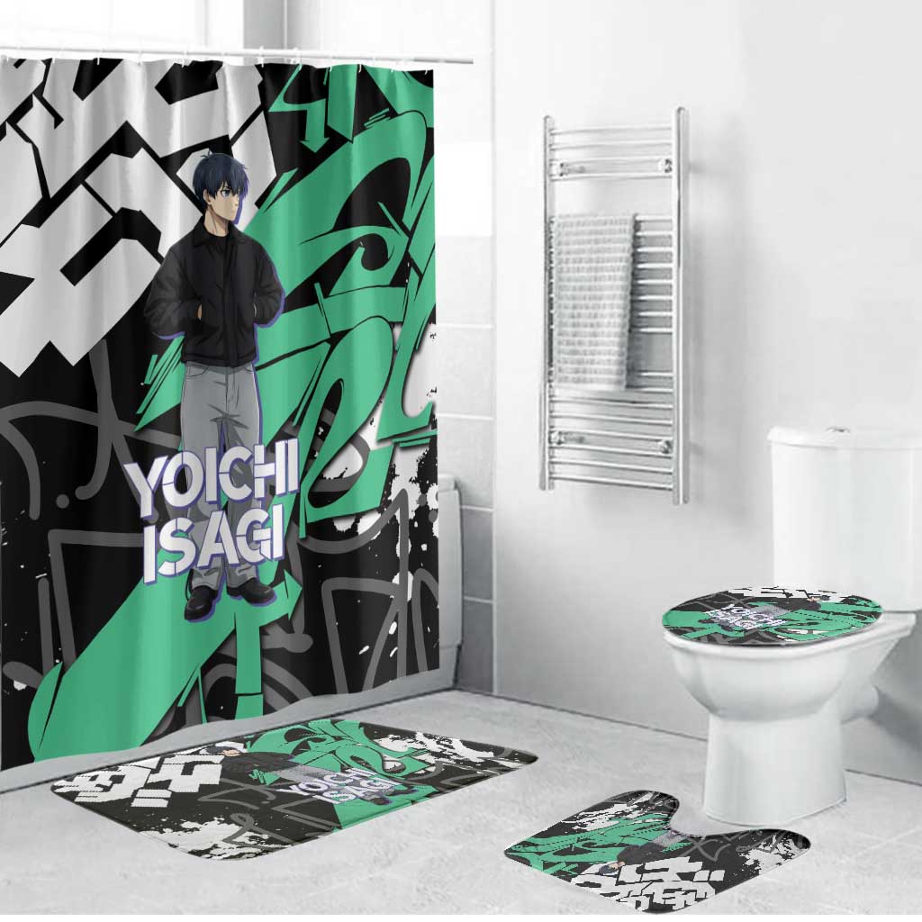Yoichi Isagi Blue Lock Bathroom Set Green Graffiti Anime Aesthetic