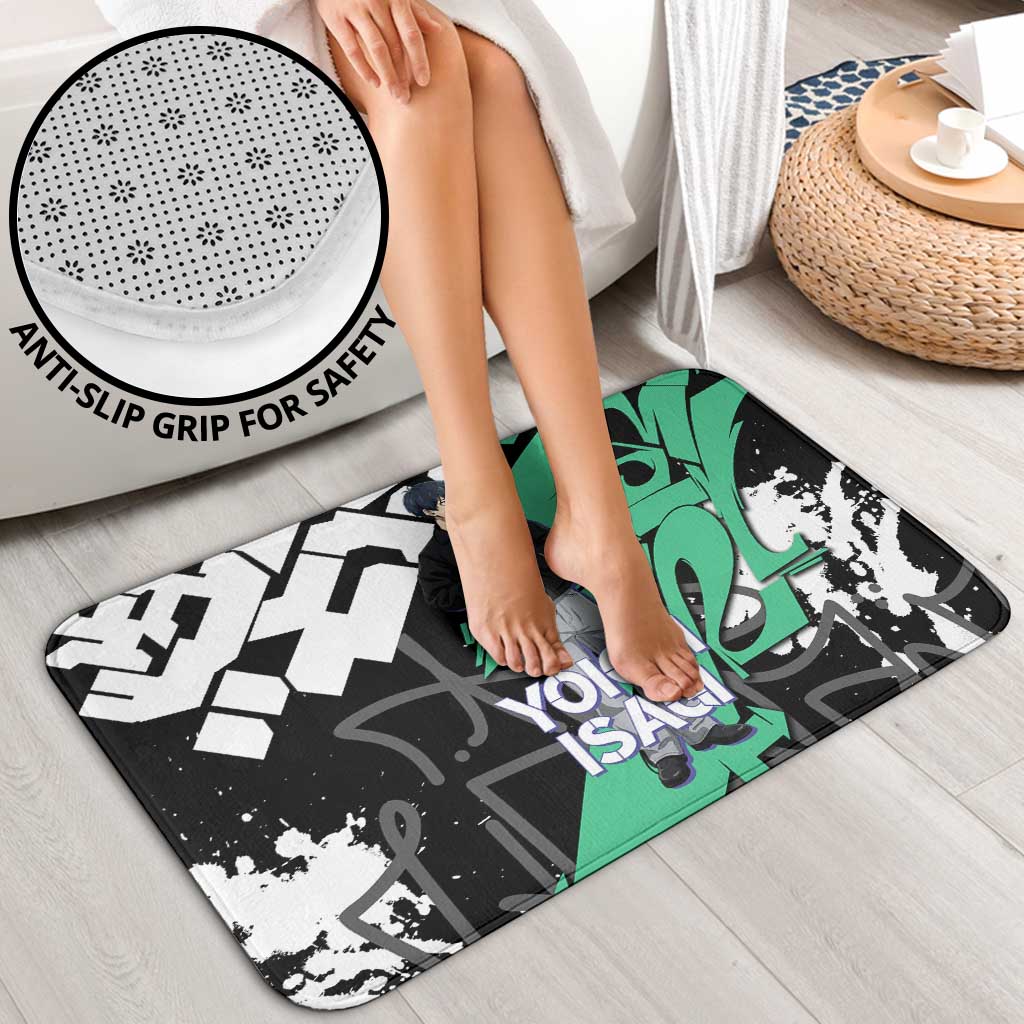 Yoichi Isagi Blue Lock Bathroom Set Green Graffiti Anime Aesthetic