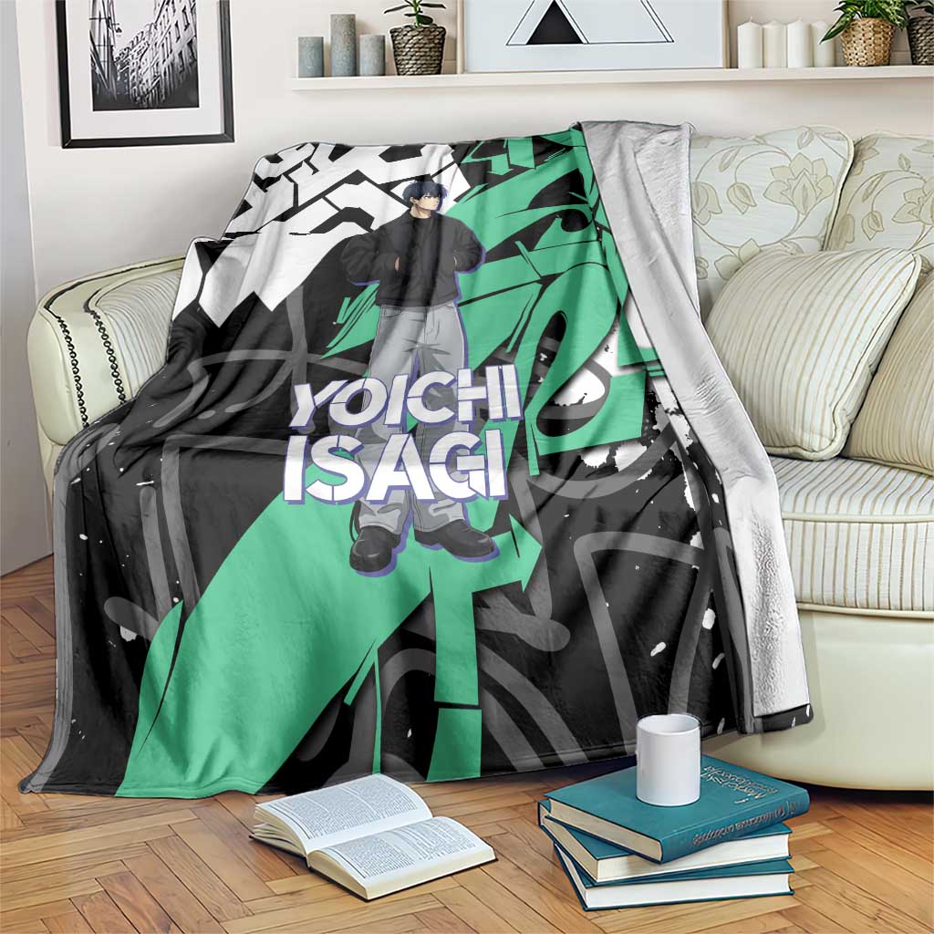 Yoichi Isagi Blue Lock Blanket Green Graffiti Anime Aesthetic