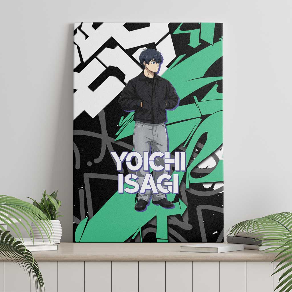 Yoichi Isagi Blue Lock Canvas Wall Art Green Graffiti Anime Aesthetic