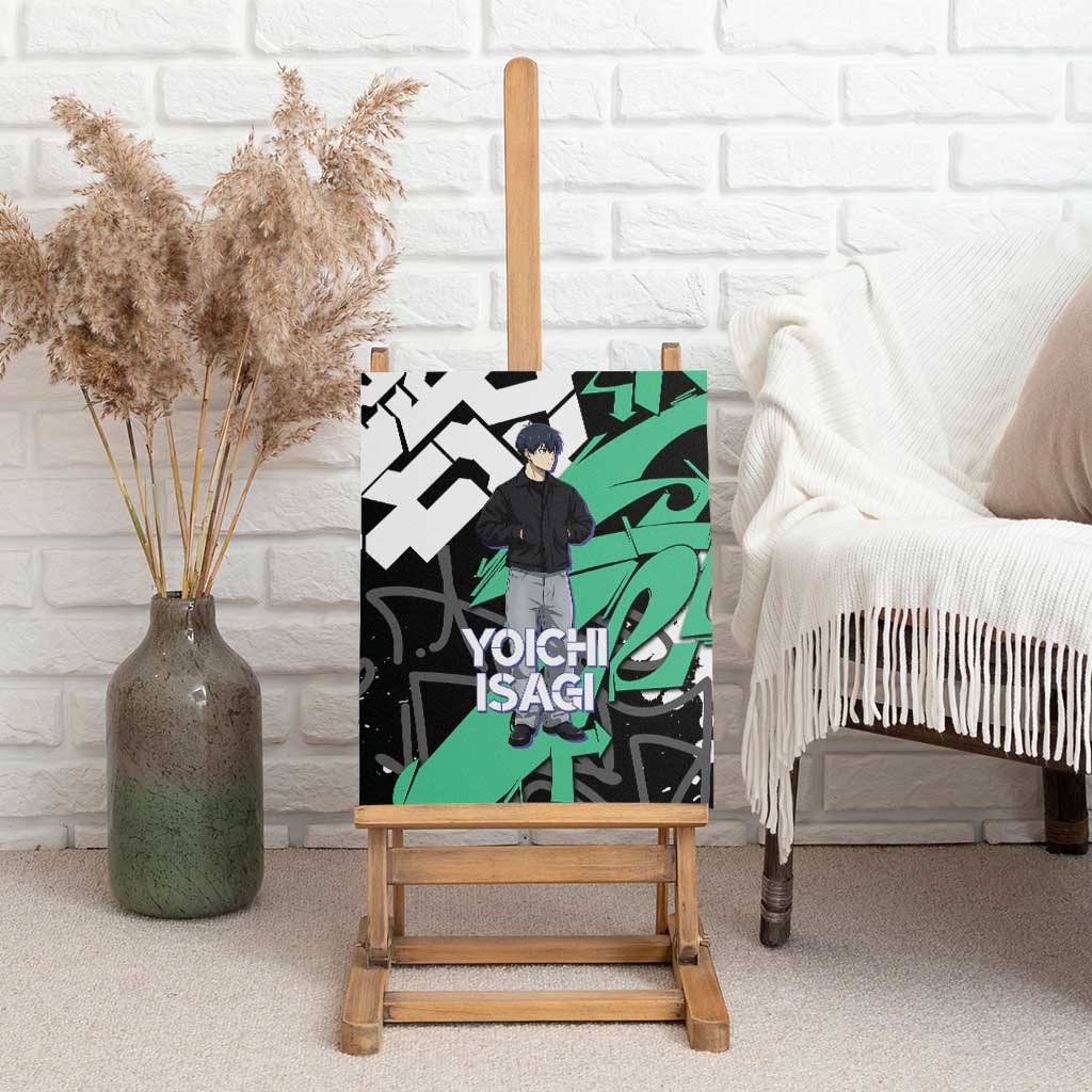 Yoichi Isagi Blue Lock Canvas Wall Art Green Graffiti Anime Aesthetic