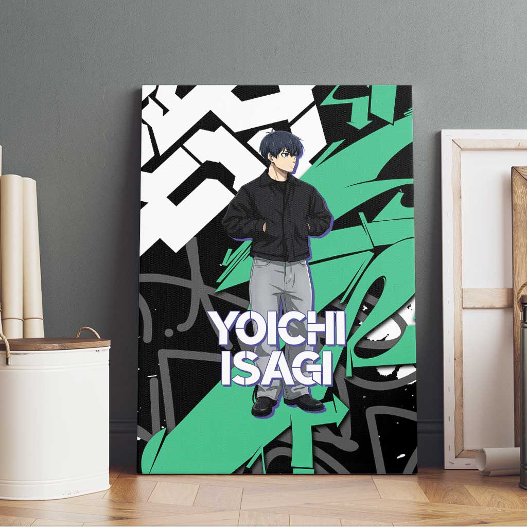 Yoichi Isagi Blue Lock Canvas Wall Art Green Graffiti Anime Aesthetic