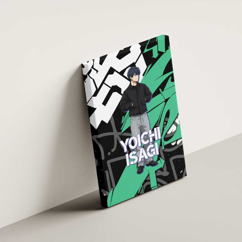 Yoichi Isagi Blue Lock Canvas Wall Art Green Graffiti Anime Aesthetic