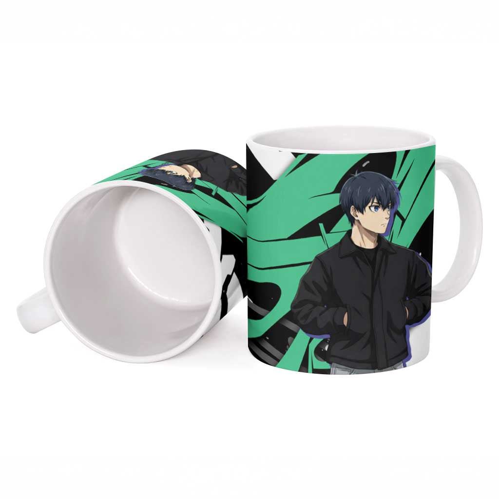 Yoichi Isagi Blue Lock Ceramic Mug Green Graffiti Anime Aesthetic