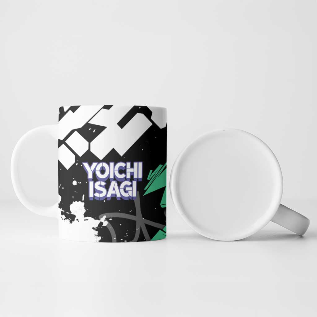 Yoichi Isagi Blue Lock Ceramic Mug Green Graffiti Anime Aesthetic