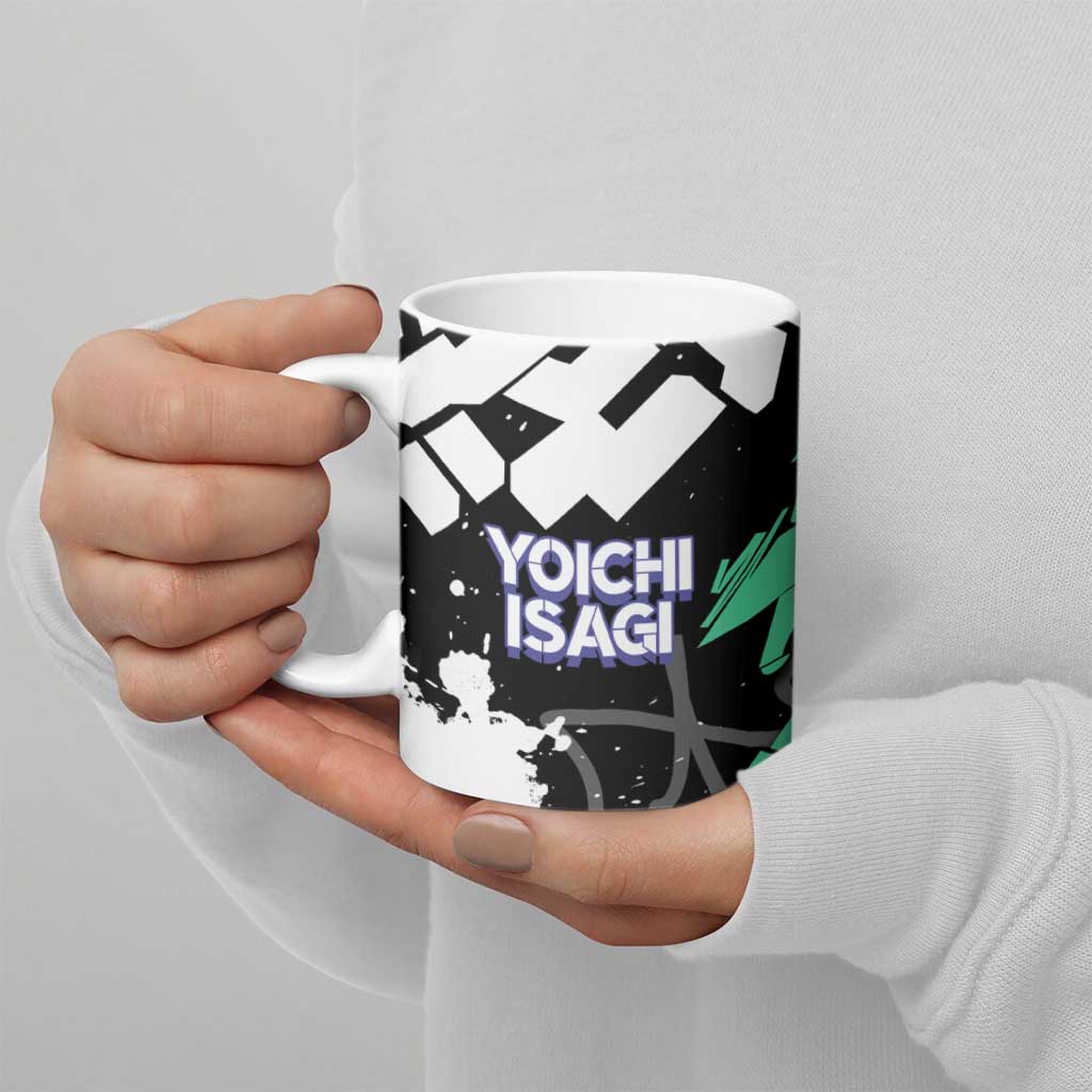 Yoichi Isagi Blue Lock Ceramic Mug Green Graffiti Anime Aesthetic
