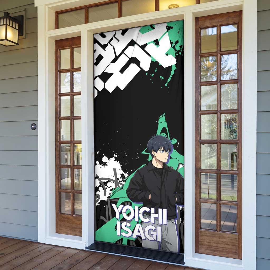 Yoichi Isagi Blue Lock Door Cover Green Graffiti Anime Aesthetic