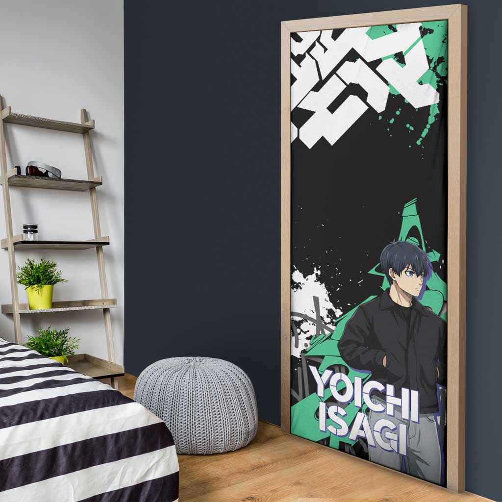 Yoichi Isagi Blue Lock Door Cover Green Graffiti Anime Aesthetic