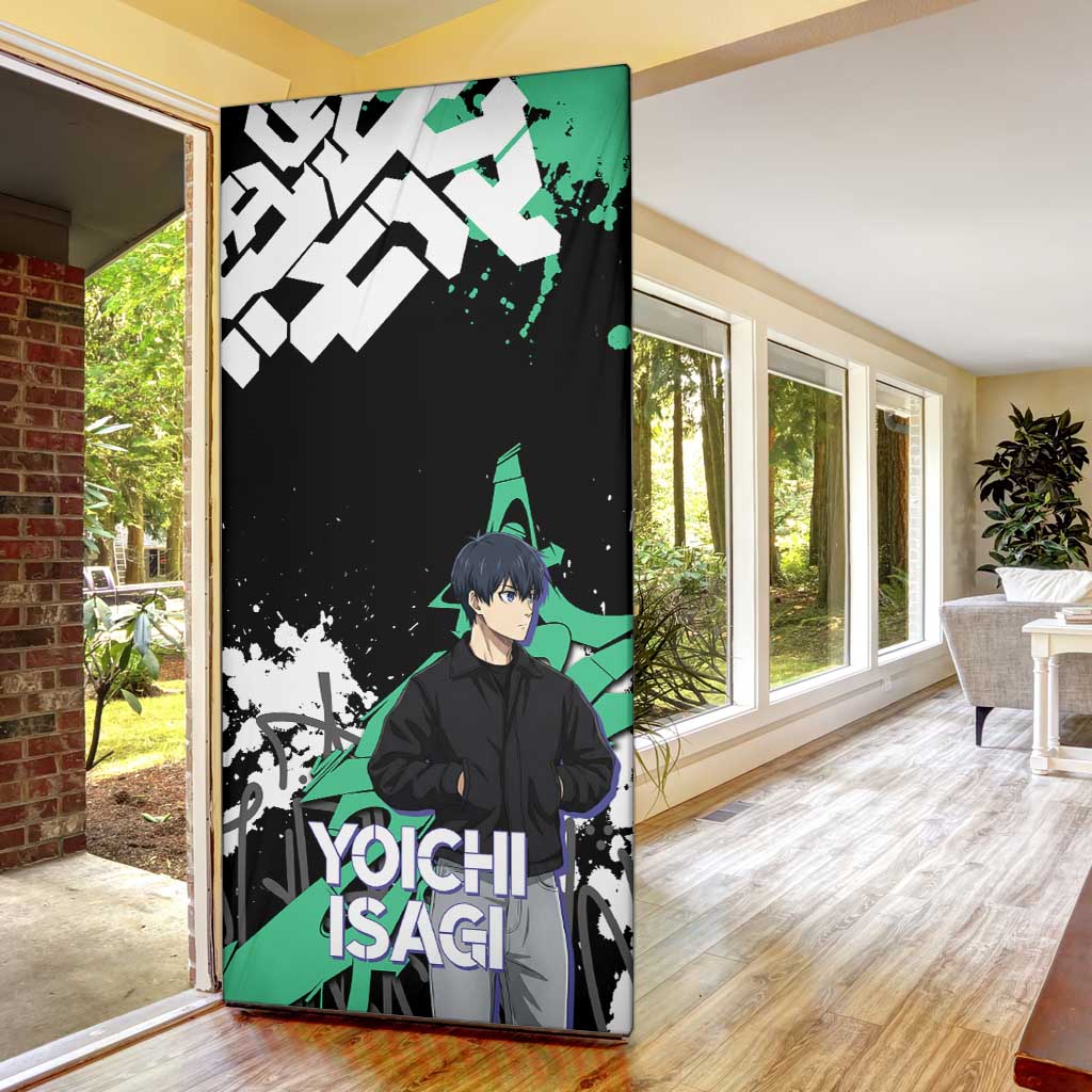 Yoichi Isagi Blue Lock Door Cover Green Graffiti Anime Aesthetic