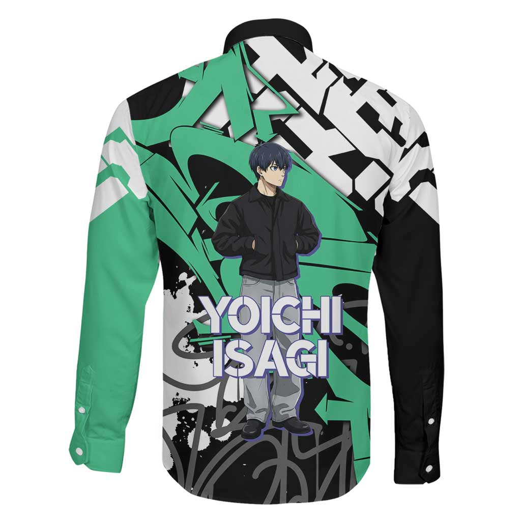 Yoichi Isagi Blue Lock Family Matching Puletasi and Hawaiian Shirt Green Graffiti Anime Aesthetic