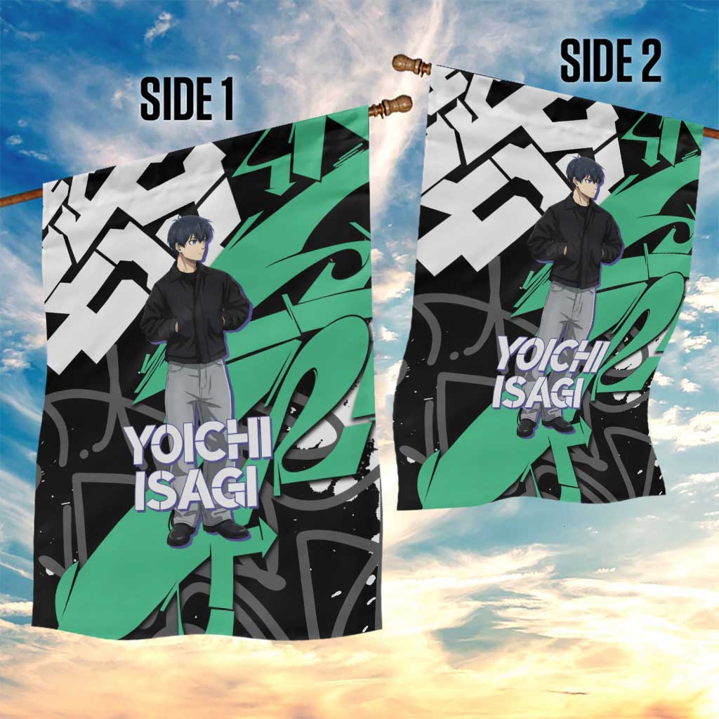 Yoichi Isagi Blue Lock Garden Flag Green Graffiti Anime Aesthetic
