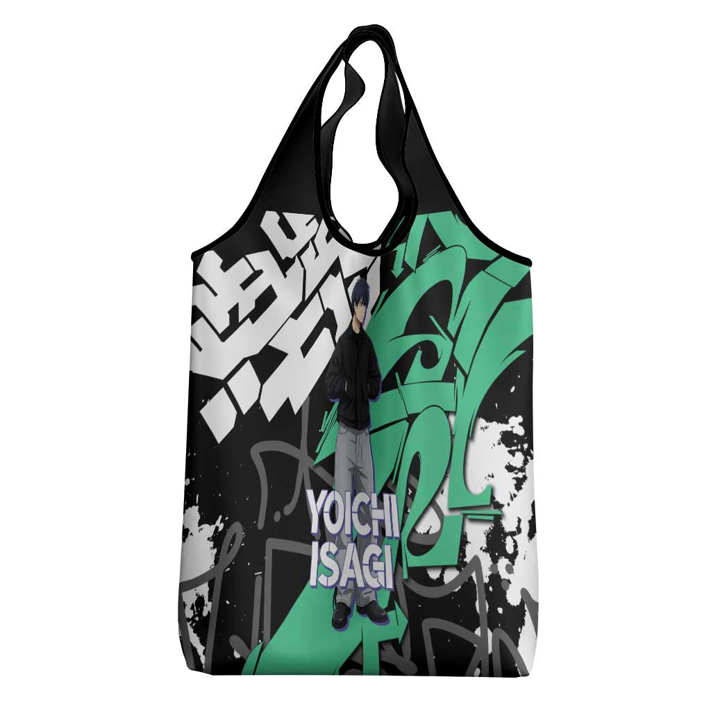 Yoichi Isagi Blue Lock Grocery Bag Green Graffiti Anime Aesthetic