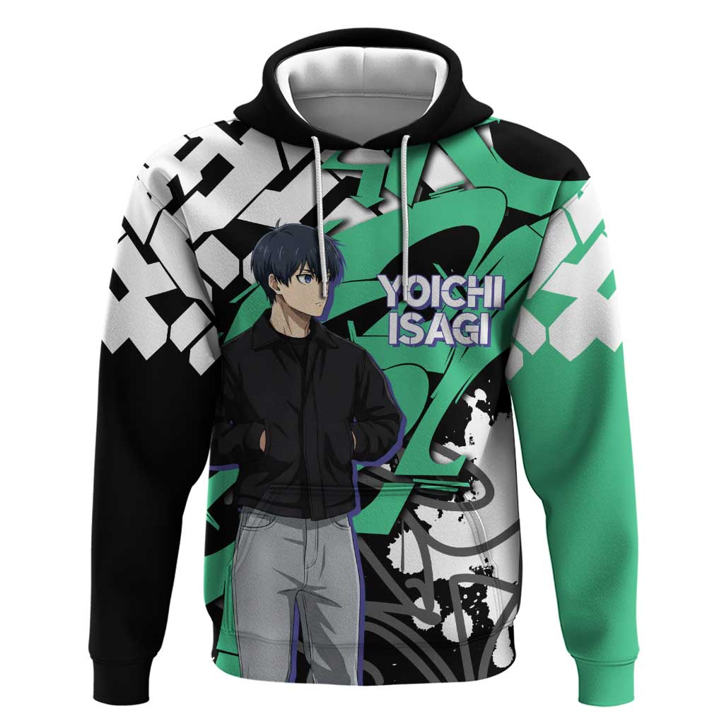 Yoichi Isagi Blue Lock Hoodie Green Graffiti Anime Aesthetic
