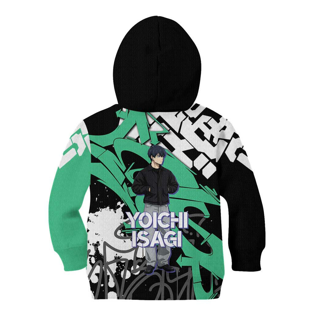 Yoichi Isagi Blue Lock Kid Hoodie Green Graffiti Anime Aesthetic
